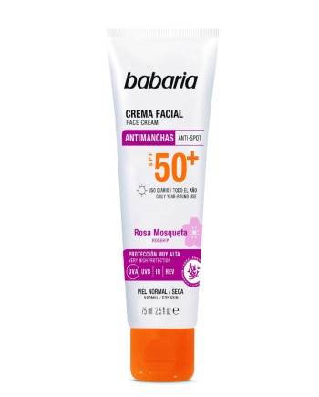 CREMA FACIAL SOLAR ANTIMANCHAS ROSA MOSQ SFP 50 